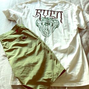 RVCA T-Shirt & Shorts Bundle 🐍